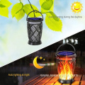 Outdoor Hanging Solar Lantern Flickering Flame Solar Torch Light Waterproof LED Flame Umbrella Light Landscape Decorative Light